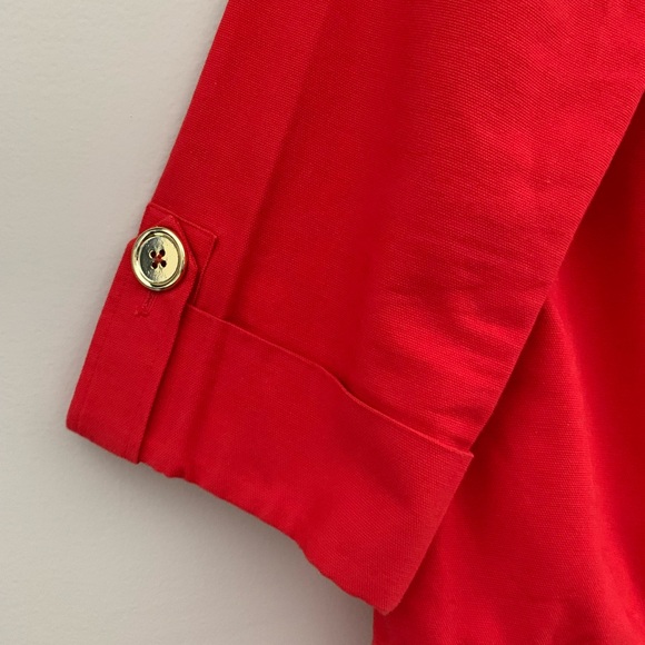 Chico’s orange jacket with cowl neck collar and 3/4 sleeves Size M - Picture 3 of 10